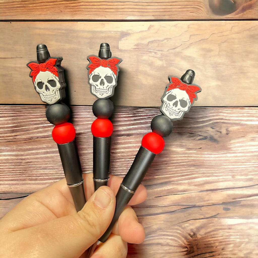 SKULL BEADED PEN