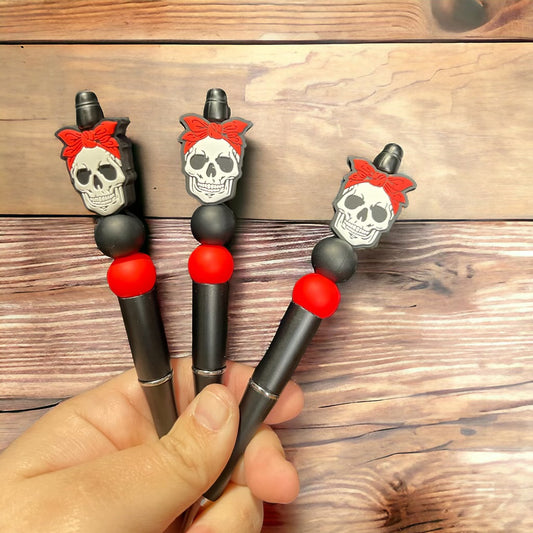 SKULL BEADED PEN